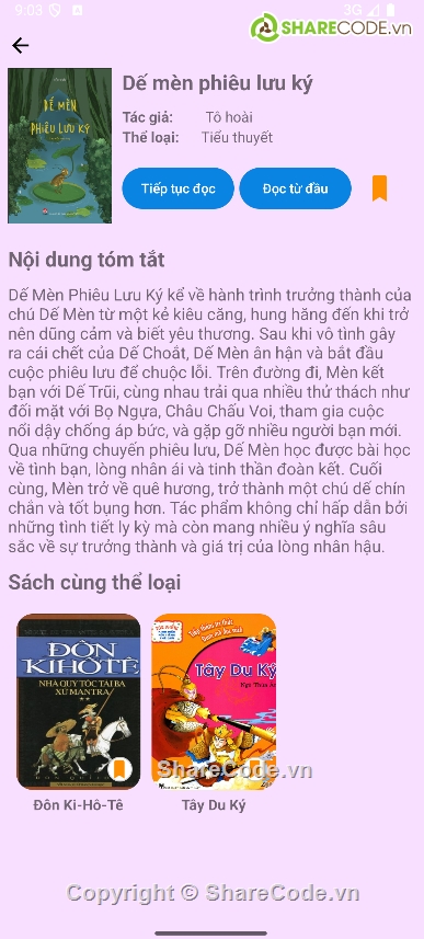 Sharecode,Code đồ án,App,App Android,app đọc sách android